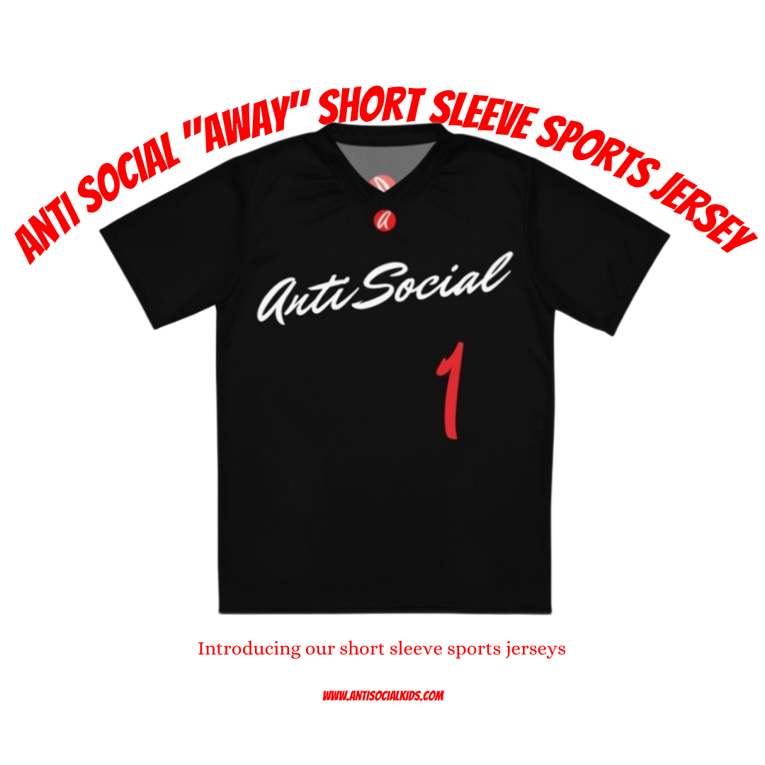 Anti Social Short Sleeve Basketball Jersey (Away)
