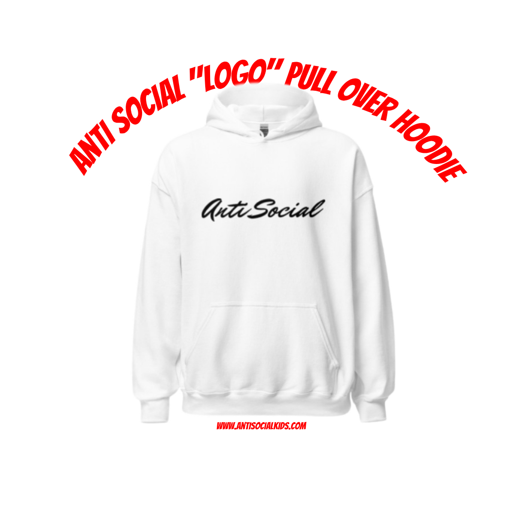 Classic Anti Social Pull Over Hooded Sweat Shirt