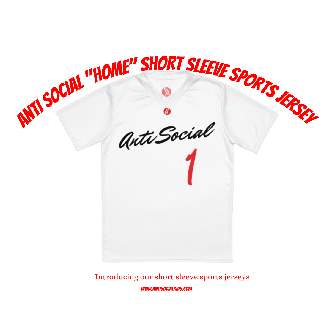 Anti Social Short Sleeve Basketball Jersey (Home)