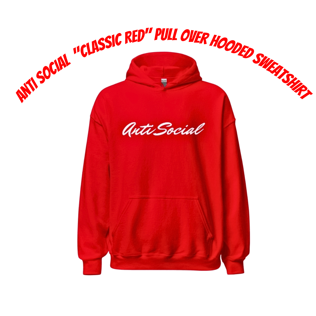 Anti Social "Classic Red" Hooded SweatShirt